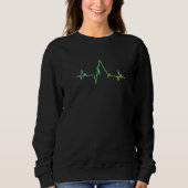 Ecg Heartbeat Graphic Bouldering Mountaineering Bo Sweatshirt (Vorderseite)
