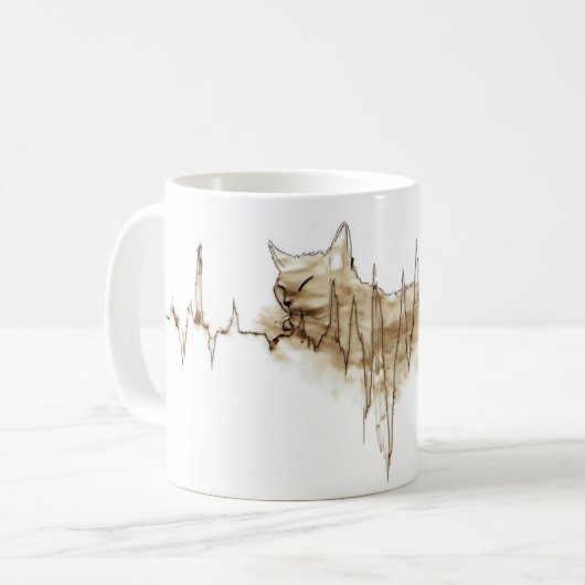 ECG Kaffeestain Art Nursing Chat Kaffeetasse (Vorderseite Links)