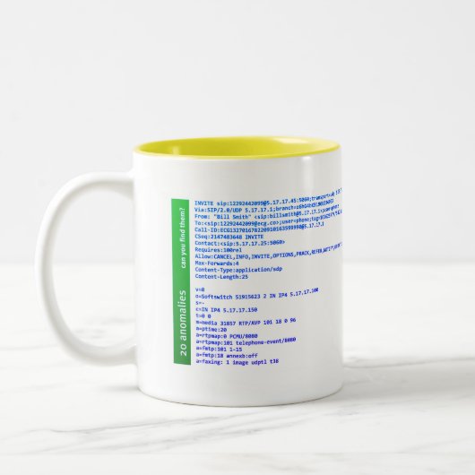 ECG SIP Anomalien 11oz Zweifarbige Tasse (Links)