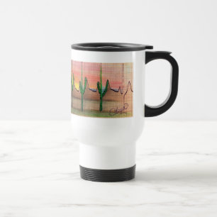 ECG Wüsten-Landschaft auf Reise-Tasse Reisebecher