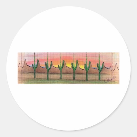 ECGdesign Runder Aufkleber (Vorderseite)