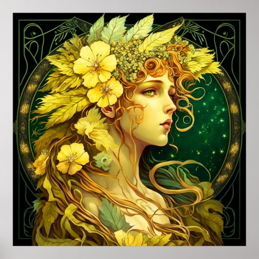 Echanted Blume Forest Fairy Fantasy Poster (Vorne)