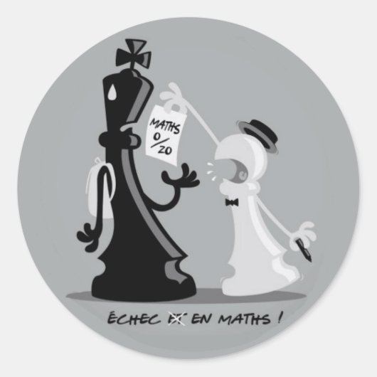 Echec en mah runder aufkleber (Vorderseite)