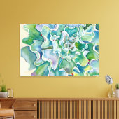 Echeveria 'Blue Frills' Canvas Print Leinwanddruck (Insitu (Wohnzimmer))