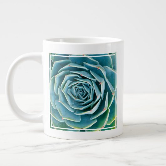 Echeveria-Rosette, Geheimgarten von Marrakesch Jumbo-Tasse (Links)