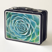 Echeveria-Rosette, Geheimgarten von Marrakesch Metall Brotdose (Rückseite)