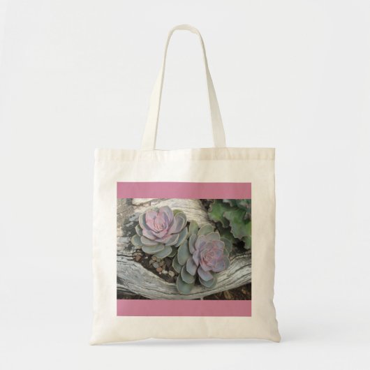 Echeveria Succulent Tote Bag Tragetasche (Vorne)