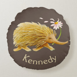 Echidna Aquarellkissenkissen Rundes Kissen
