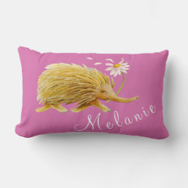 Echidna Aquarellmädchen nennen Kissen