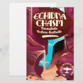 Echidna Chasm Cartoon Reiseplakat Briefpapier (Vorne/Hinten)
