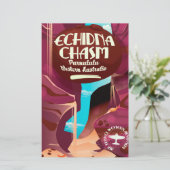 Echidna Chasm Cartoon Reiseplakat Briefpapier (Stehend Vorderseite)