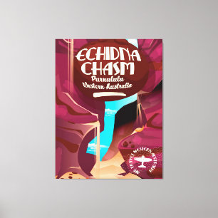 Echidna Chasm Cartoon Reiseplakat Leinwanddruck