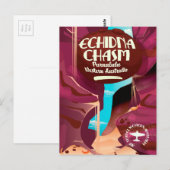 Echidna Chasm Cartoon Reiseplakat Postkarte (Vorne/Hinten)