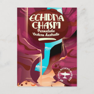 Echidna Chasm Cartoon-Reiseposter Postkarte