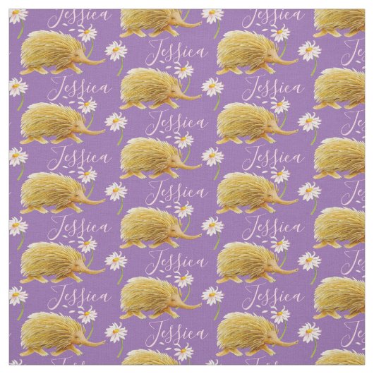 Echidna daisy art animal gemusterte Gewebe Stoff (Muster)