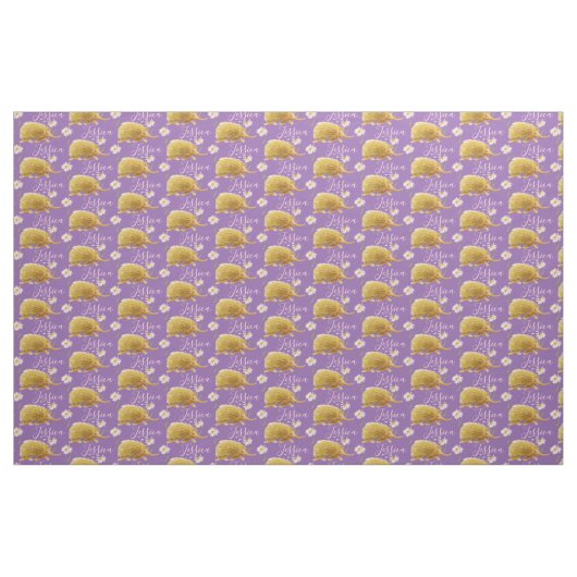 Echidna daisy art animal gemusterte Gewebe Stoff (Fat Quarter (45,7 x 55,9 cm))