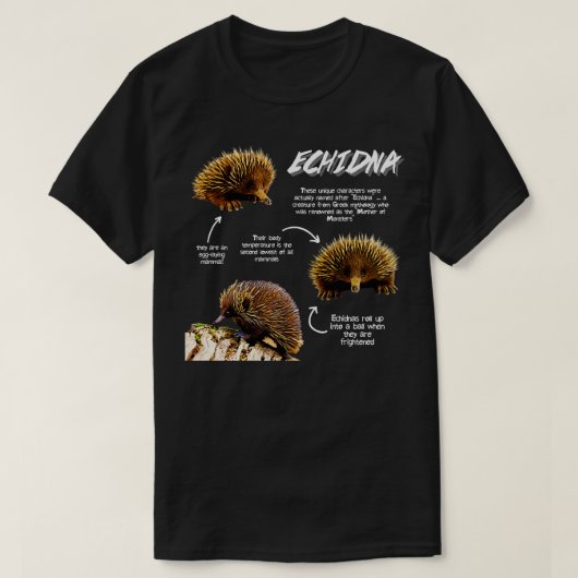 Echidna Fun Fakten T-Shirt (Design vorne)