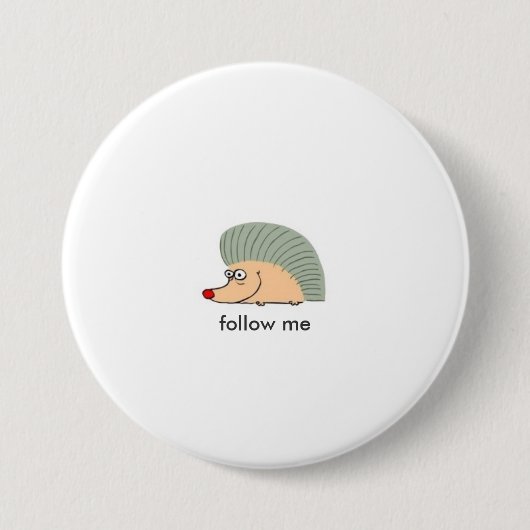Echidna ish Cartoon 03 IGEL, Follow-me Button (Vorderseite)