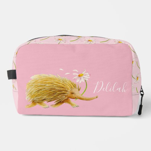 Echidna niedliche, wilde Tierkunst personalisiert Waschbeutel (Vorderseite)