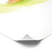 Echidna Wassercolor-Poster Poster (Ecke)