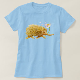 Echidna whimsisical watercolor wald art T-Shirt