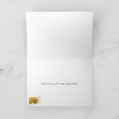 Echidna whimsy animal watercolor art card dankeskarte (Innenseite)