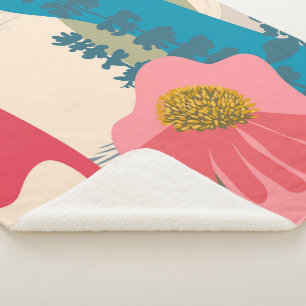 Echinacea Abstrakt Artistic Modern Color Blocks Sherpadecke