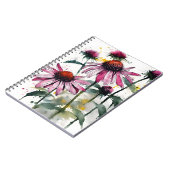Echinacea - Aquarellblumen Notizblock (Linke Seite)