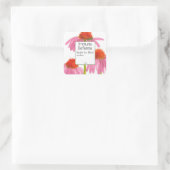 Echinacea Blank Herb Tee Blend Label Custom Quadratischer Aufkleber (Tasche)