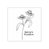 Echinacea-Blume Gummistempel (Prägung)