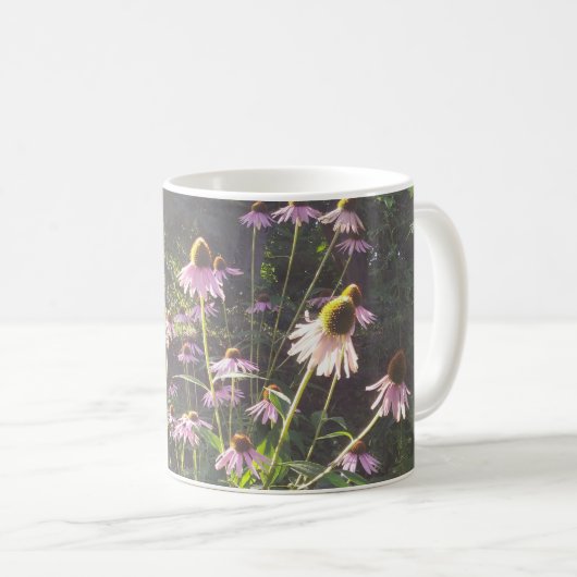 Echinacea-Blume in der Sonne Kaffeetasse (VorderseiteRechts)