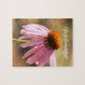 Echinacea-Blume Inspiration Zitat Puzzle (Horizontal)