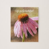 Echinacea-Blume Inspiration Zitat Puzzle (Vertikal)