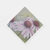 Echinacea Blume Party Serviette (Ecke)