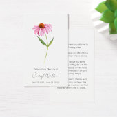 Echinacea | Einfache Trauerkarte mit Gebet (Schreibtisch)