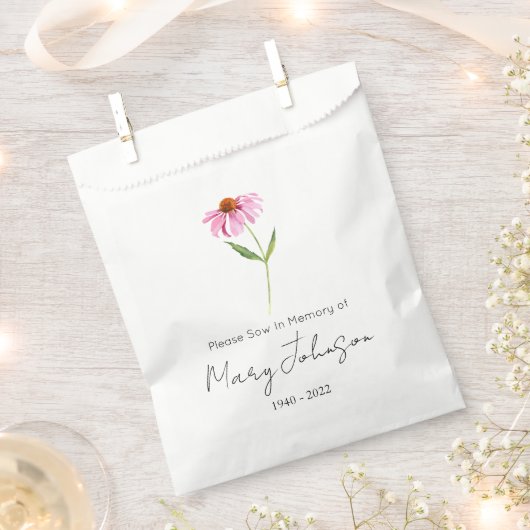 Echinacea | Einfaches Samenpaket Begräbnis  Geschenktütchen (Ausgeschnitten)