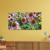 Echinacea Kone Blume in Lila und gelb Leinwanddruck (Insitu (Wohnzimmer))