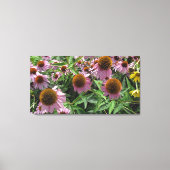 Echinacea Kone Blume in Lila und gelb Leinwanddruck (Vorderseite)