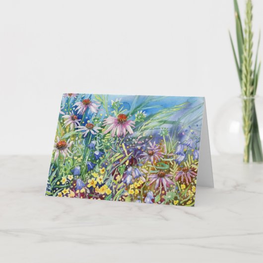 "Echinacea Meadow" Blank Notecard Dankeskarte (Vorderseite)