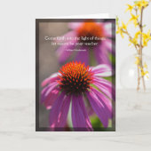 Echinacea Nature Quote Blank Card Karte (Gelbe Blume)