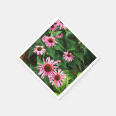 Echinacea Purpurea, Lila Blumenkohl Serviette (Ecke)