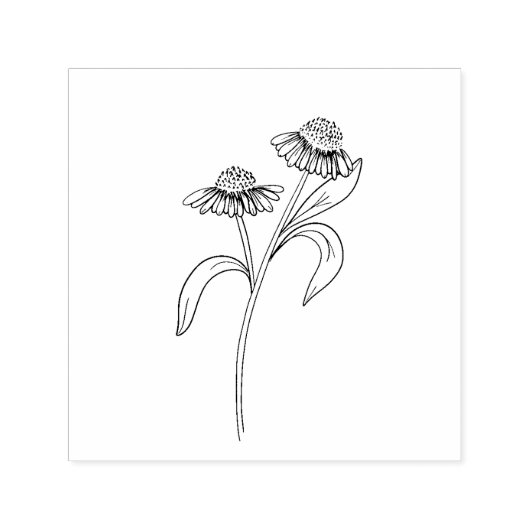 Echinacea Rubber Stamp Permastempel (Design)