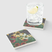 Echinacea-SteinUntersetzer Steinuntersetzer (Seitenansicht)