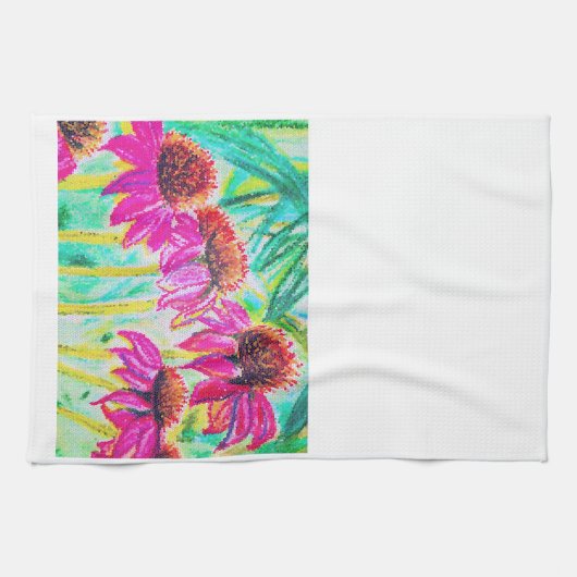 Echinacea Teetuch Geschirrtuch (Horizontal)