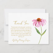 Echinacea | Trauer-Dankeskarten Dankeskarte (Vorderseite)