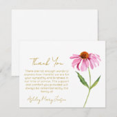 Echinacea | Trauer-Dankeskarten Dankeskarte (Vorne/Hinten)