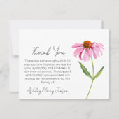Echinacea | Trauer-Dankeskarten  Dankeskarte (Vorderseite)