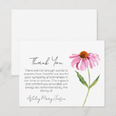 Echinacea | Trauer-Dankeskarten  Dankeskarte (Vorne/Hinten)