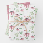 Echinacea Wrapping Paper Flat Sheet Set 3 Geschenkpapier Set (Beispiel)