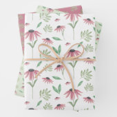 Echinacea Wrapping Paper Flat Sheet Set 3 Geschenkpapier Set (Beispiel)